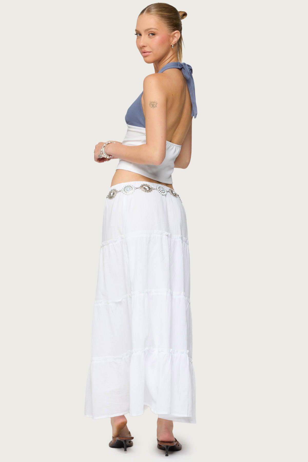 Petite Charlotte Tiered Maxi Skirt Product Image