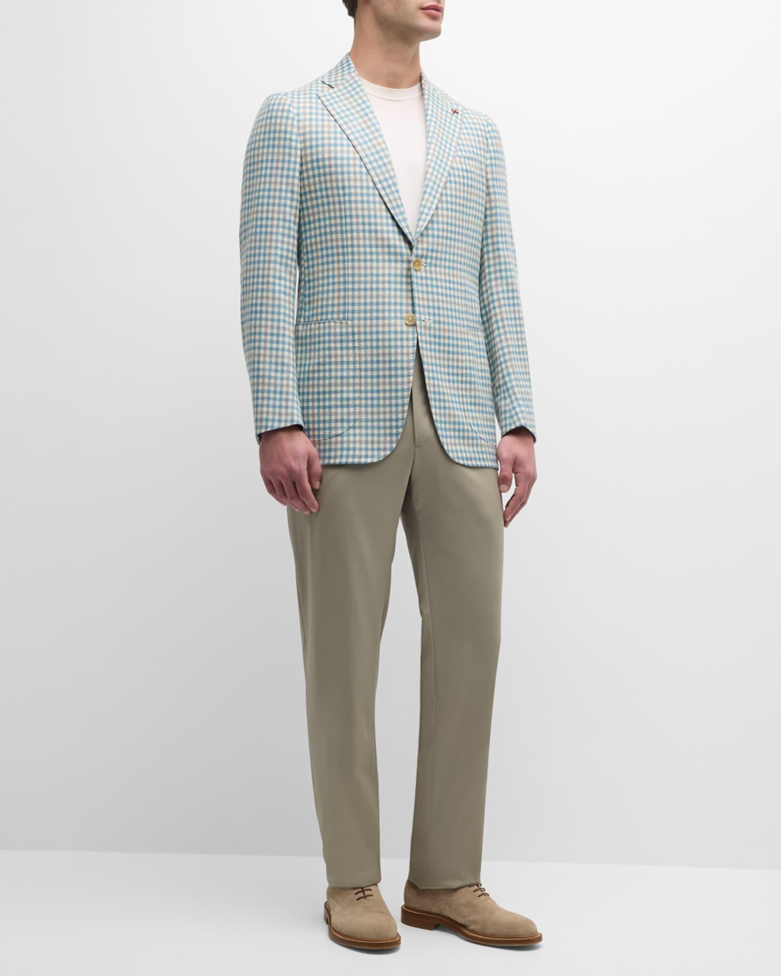 Men's Check Linen-Blend Sport Coat Product Image