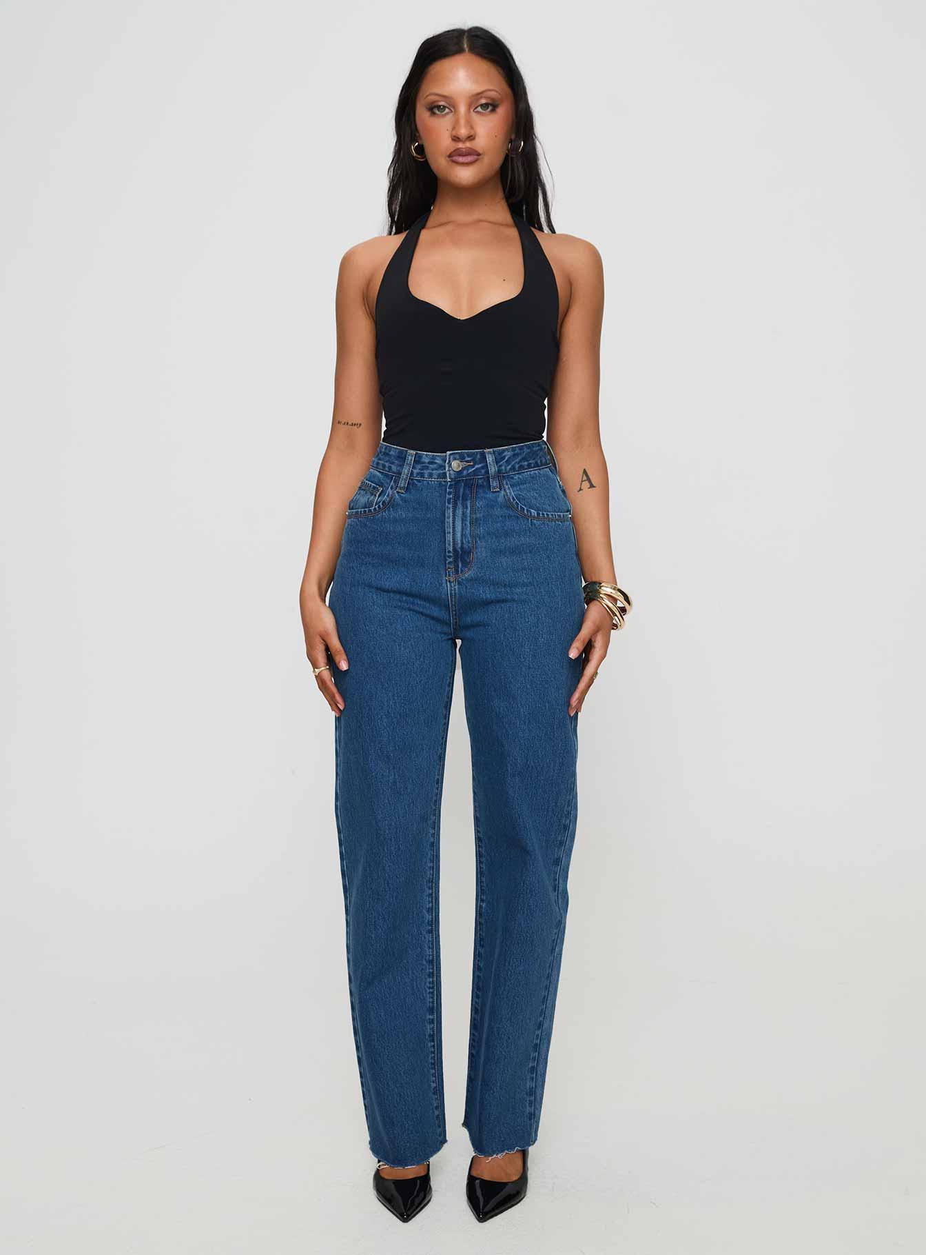 Kalinda Denim Jeans Mid Blue Product Image