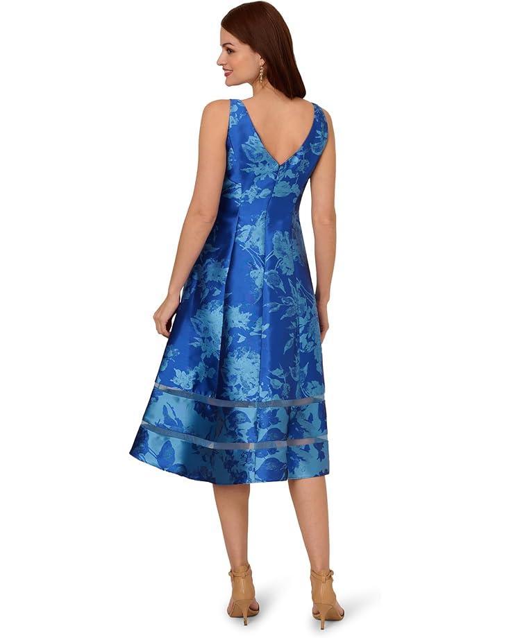 Floral Emb Halter Midi Dress Product Image