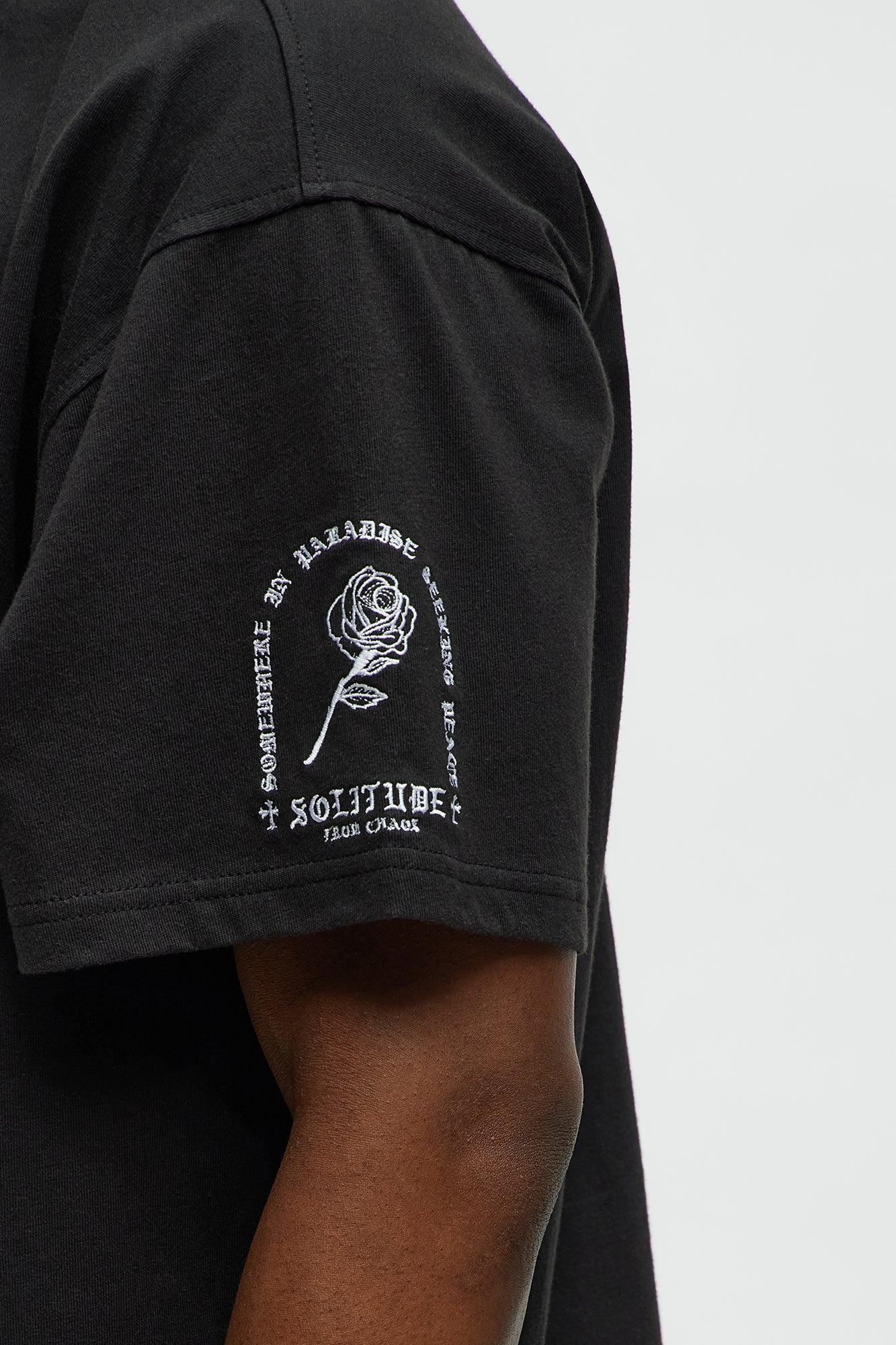 Short Sleeve Solitude From Chaos Tee - Black Product Image