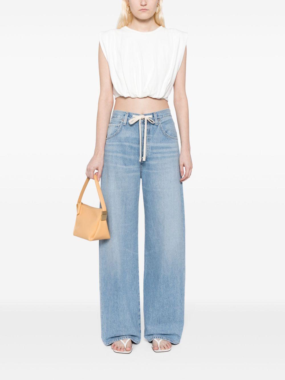 CITIZENS OF HUMANITY Brynn Wide-leg Mid-rise Organic-denim Jeans In Blue Lace (lt Indigo) Product Image