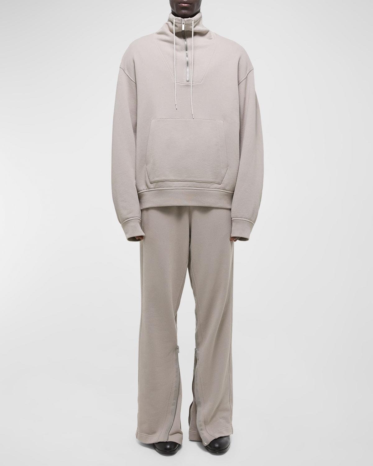 Mens Funnel Neck Half-Zip Sweatshirt Pullover Product Image