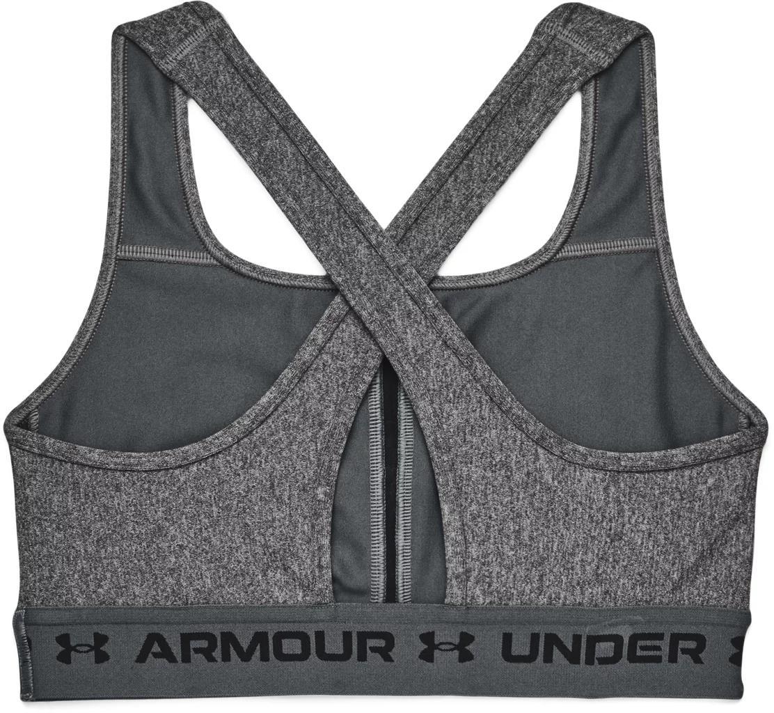 Under Armour Womens Armour Mid Crossback Heather Scoop Neck Sports Bra Product Image