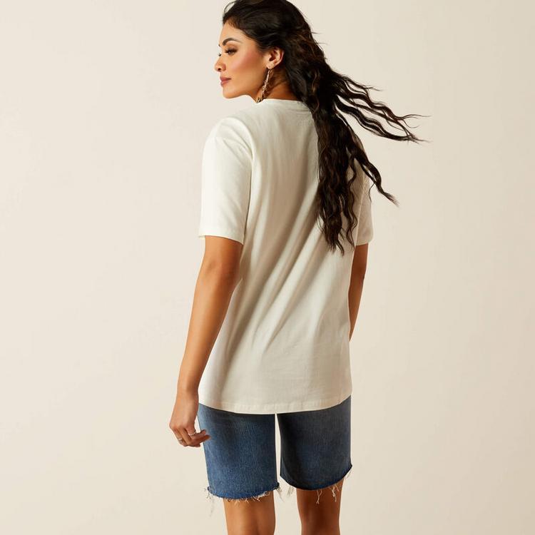 Ariat® Ladies' S/S Cream Rodeo T-Shirt Product Image