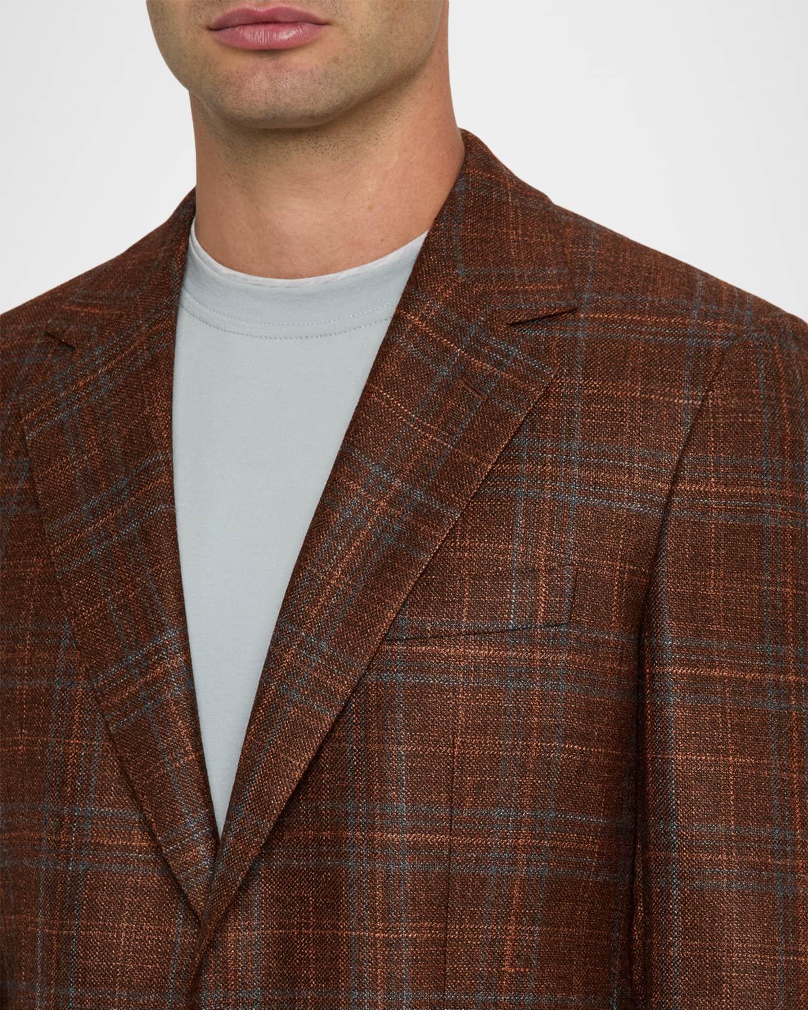 Men's Multi-Plaid Notch Lapel Sport Coat Product Image