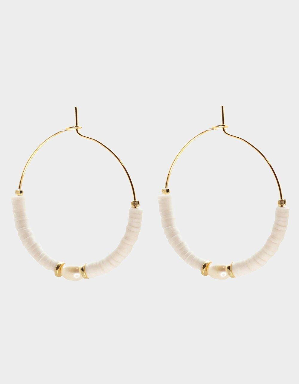 SALTY CALI Windansea Hoop Earrings - PURPLE Product Image