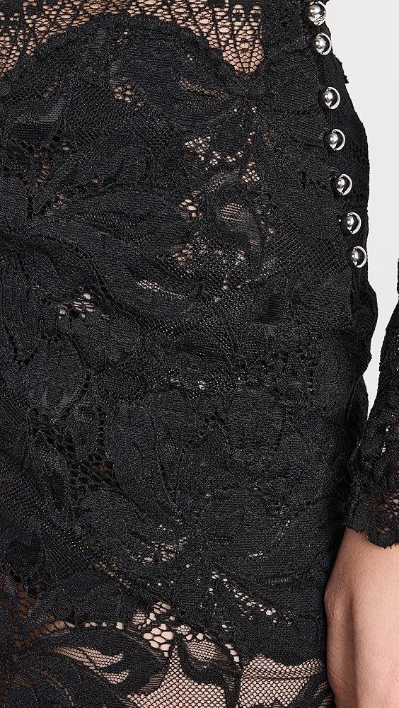rabanne Maxi Stretch Lace Skirt | Shopbop Product Image