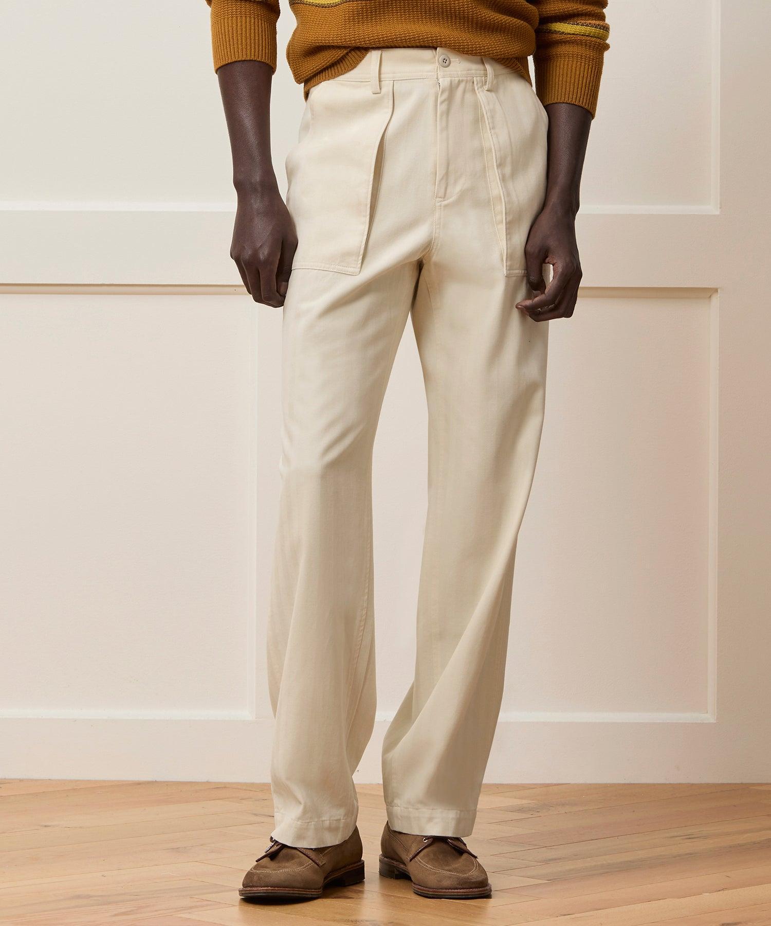 Relaxed Herringbone Twill Camp Pant Product Image