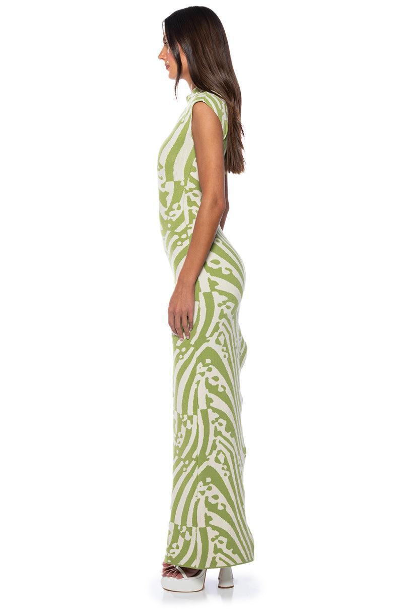 CAUGHT MY EYE MOCK NECK KNIT MAXI DRESS Product Image