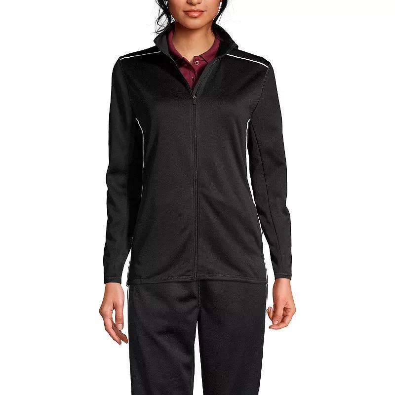 Women's Lands' End School Uniform Active Track Jacket, Size: Large, Blue Product Image