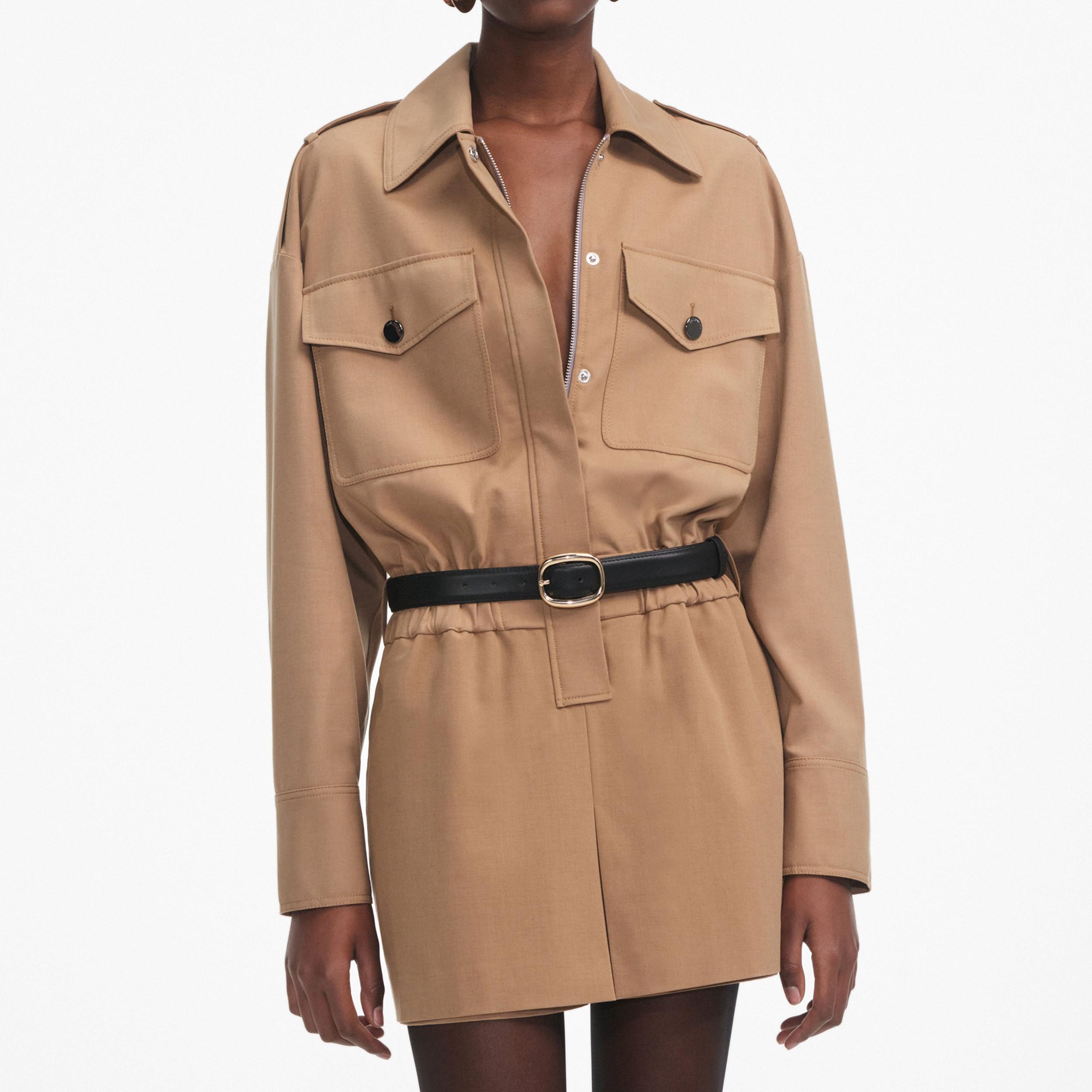 Tan Twill Playsuit Product Image