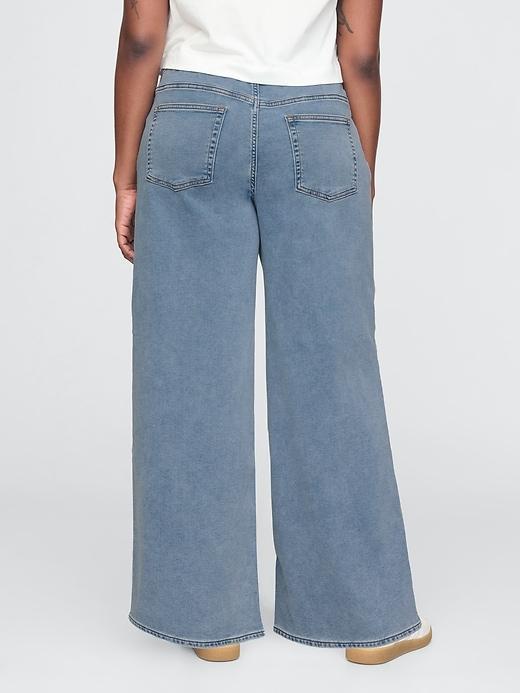 Mid Rise Knit Easy Baggy Jeans Product Image