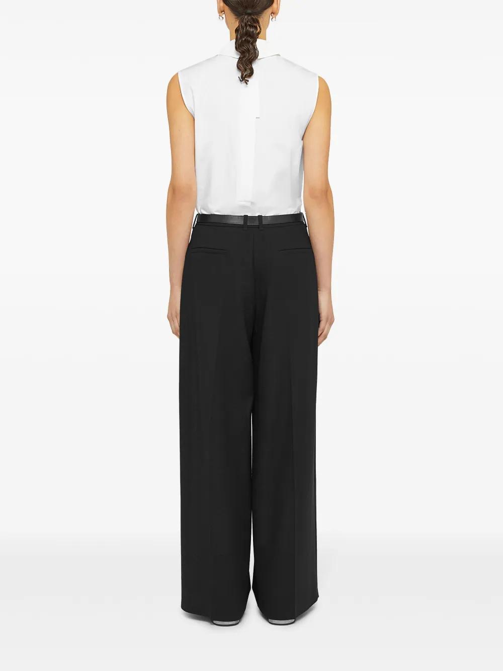 belted wool palazzo pants Product Image