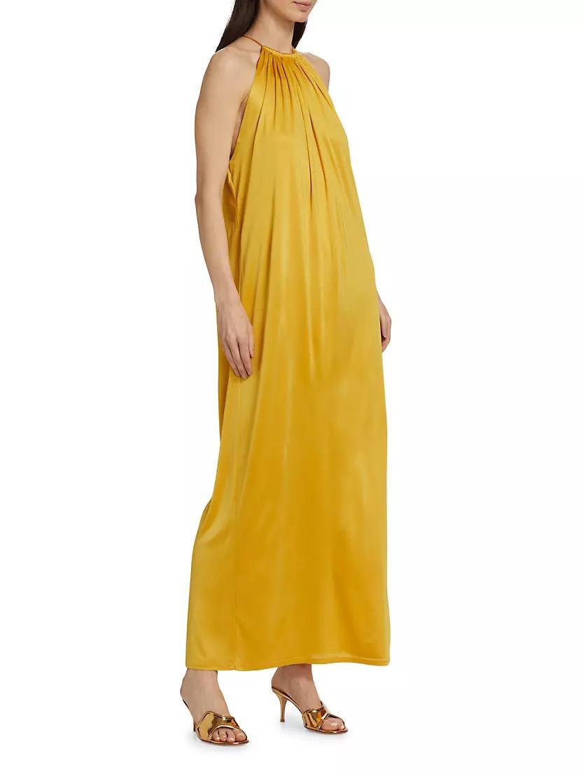 Estere Satin Halter Maxi Dress Product Image