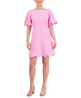 Eliza J Womens Scallop Trim A-Line Dress Product Image