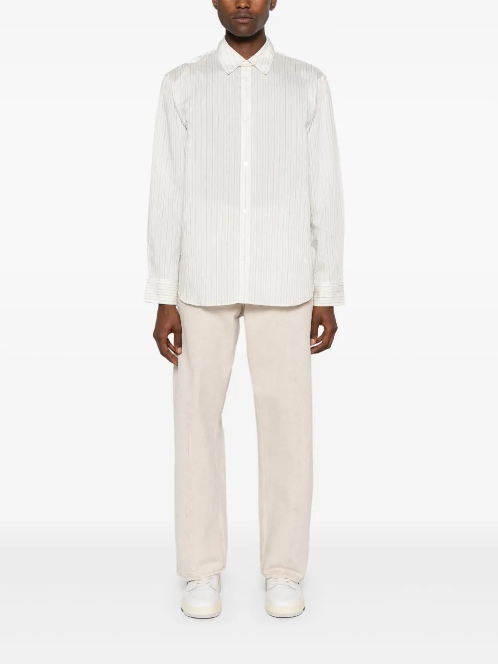 striped silk shirt Product Image