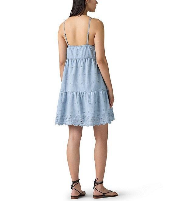Levi's® Cora Sleeveless Eyelet Embroidered Scalloped-Hem Mini Dress Product Image