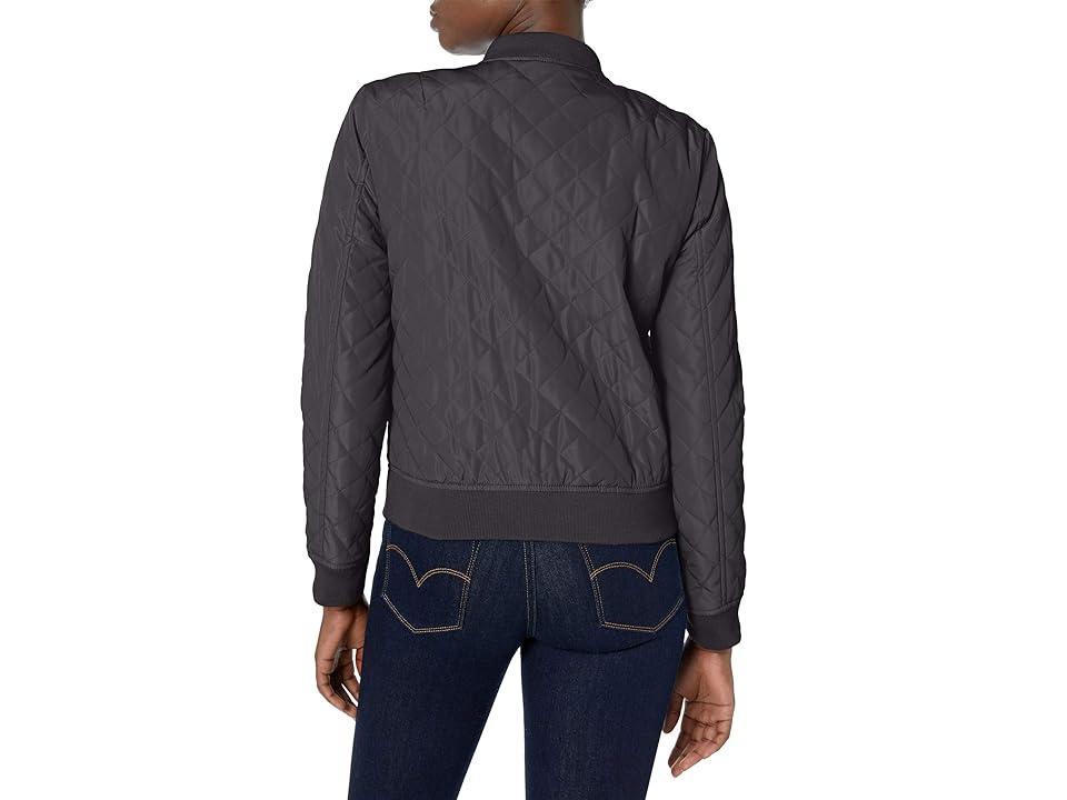 Womens Levis Diamond Quilted Bomber Jacket Dark Green Product Image