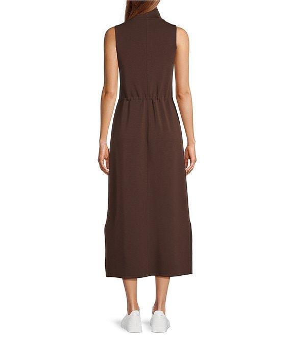 Antonio Melani Lyocell Sleeveless Mock Neckline Midi Dress Product Image