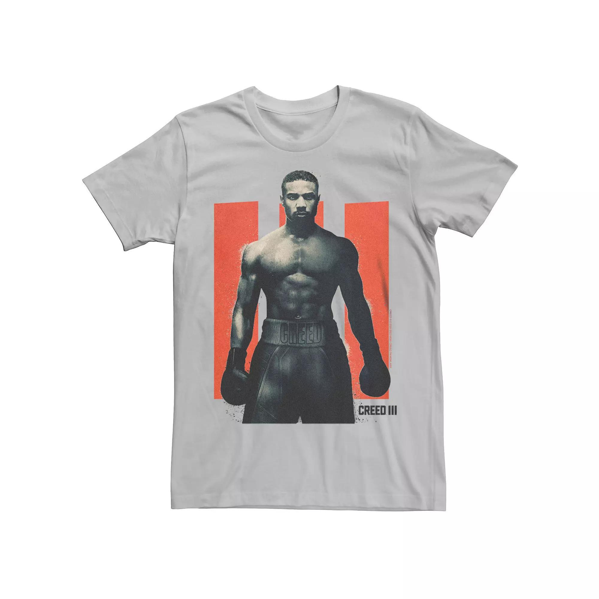 Men's Creed III Son Of Apollo Adonis Poster Graphic Tee, Size: XXL, Silver Product Image