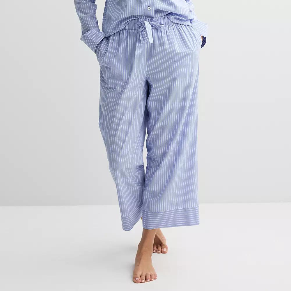Women's Sonoma Goods For Life® Woven Sleep Pants, Size: Large, White Stripe Product Image