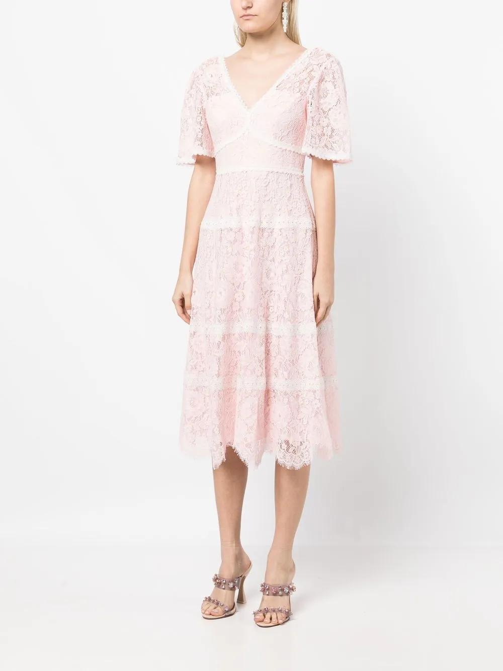lace empire line midi dress Product Image