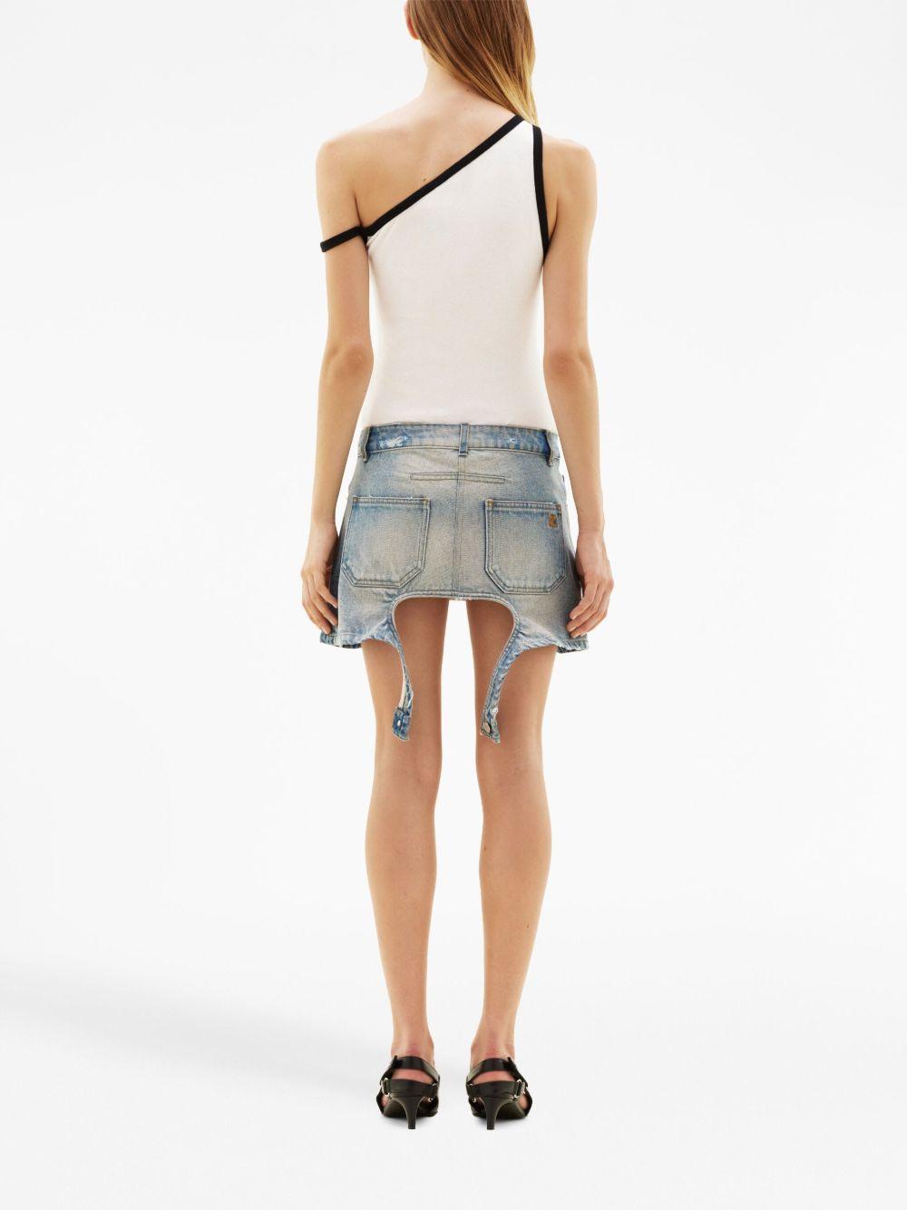 cut-out denim miniskirt Product Image
