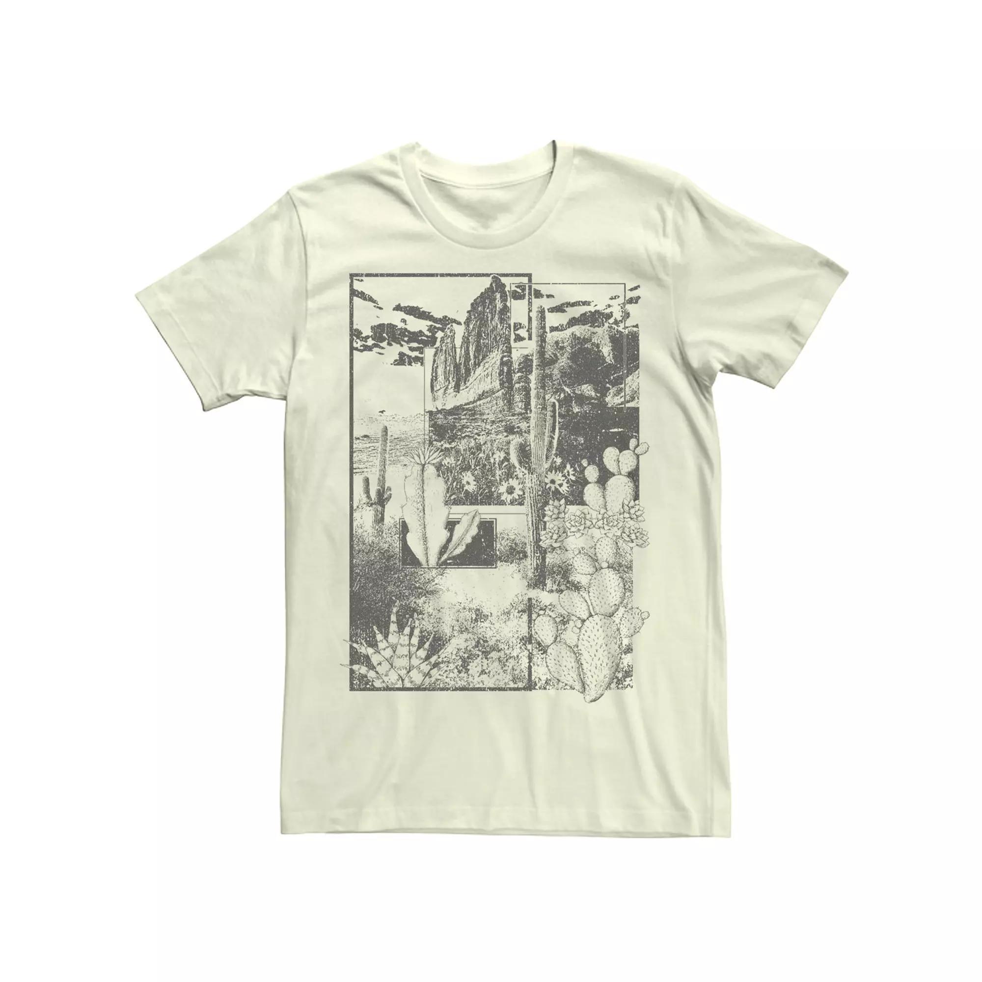 Men's Desert Scene Graphic Tee, Size: XS, Athletic Grey Product Image