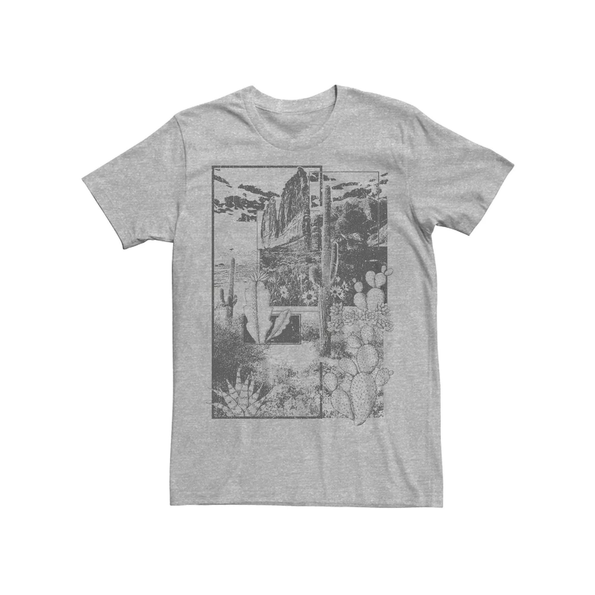 Men's Desert Scene Graphic Tee, Size: XS, Athletic Grey Product Image