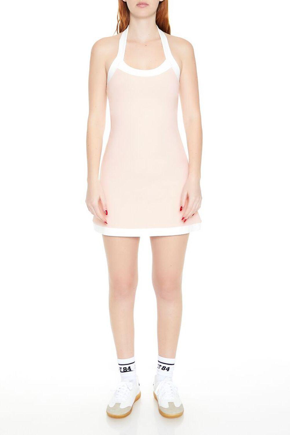 Two-Tone Halter Mini Dress | Forever 21 Product Image