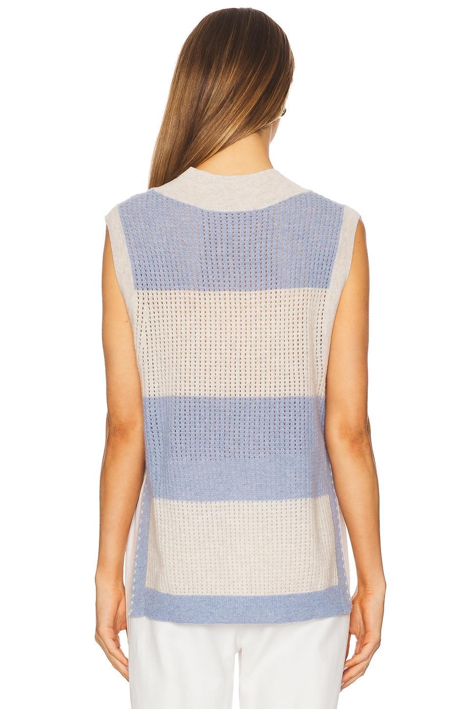 Striped Mesh Gilet Vest Autumn Cashmere Product Image