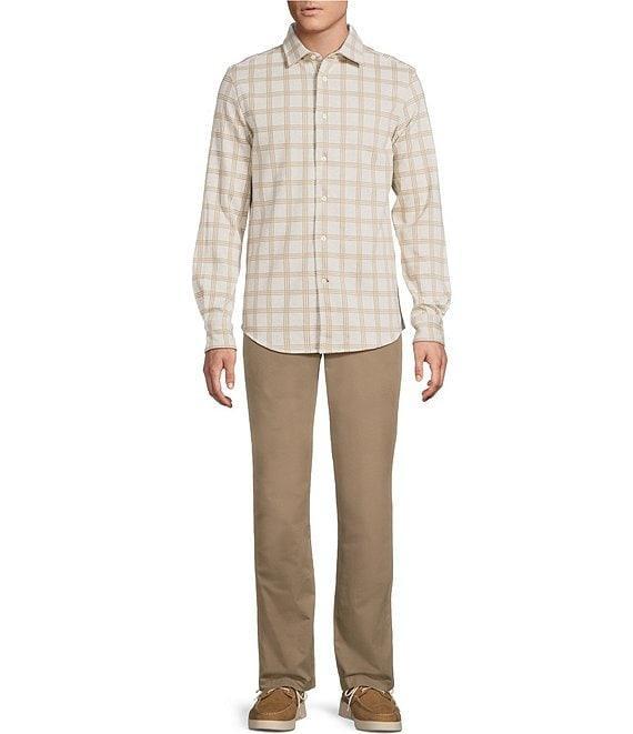 Cremieux Blue Label The South Fork Collection Long Sleeve Patterned Coat Front Knit Shirt Product Image