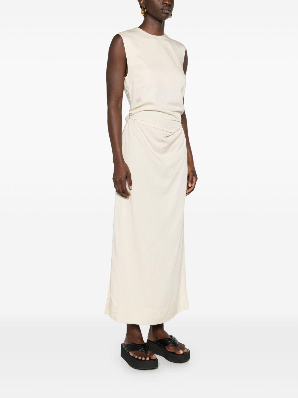 tie-waist sleeveless midi dress Product Image