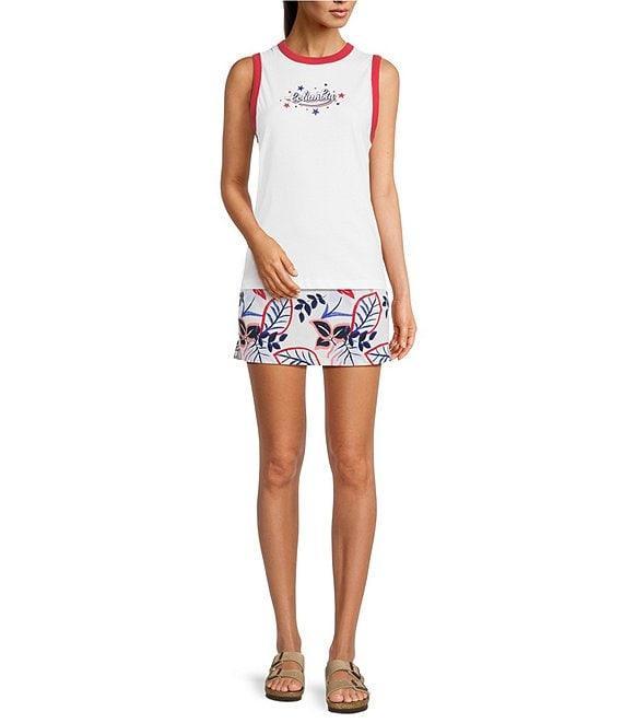 Columbia Women's Organic Cotton Blend Rolling Bend Graphic Ringer Rib Knit Tank Product Image