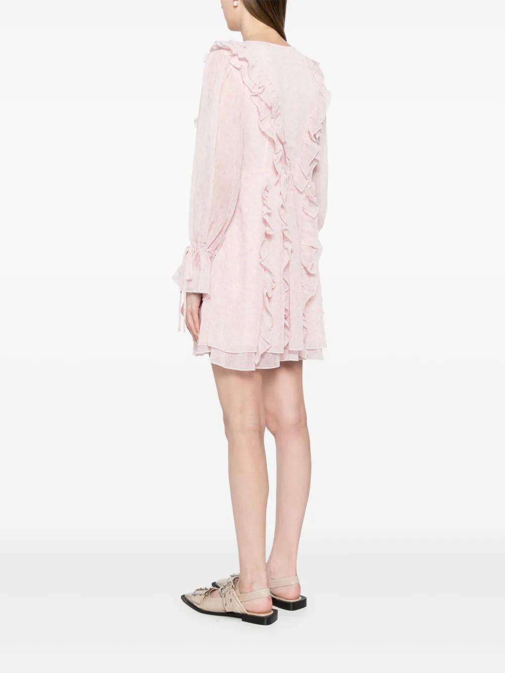 floral-print ruffle-detail minidress  Product Image