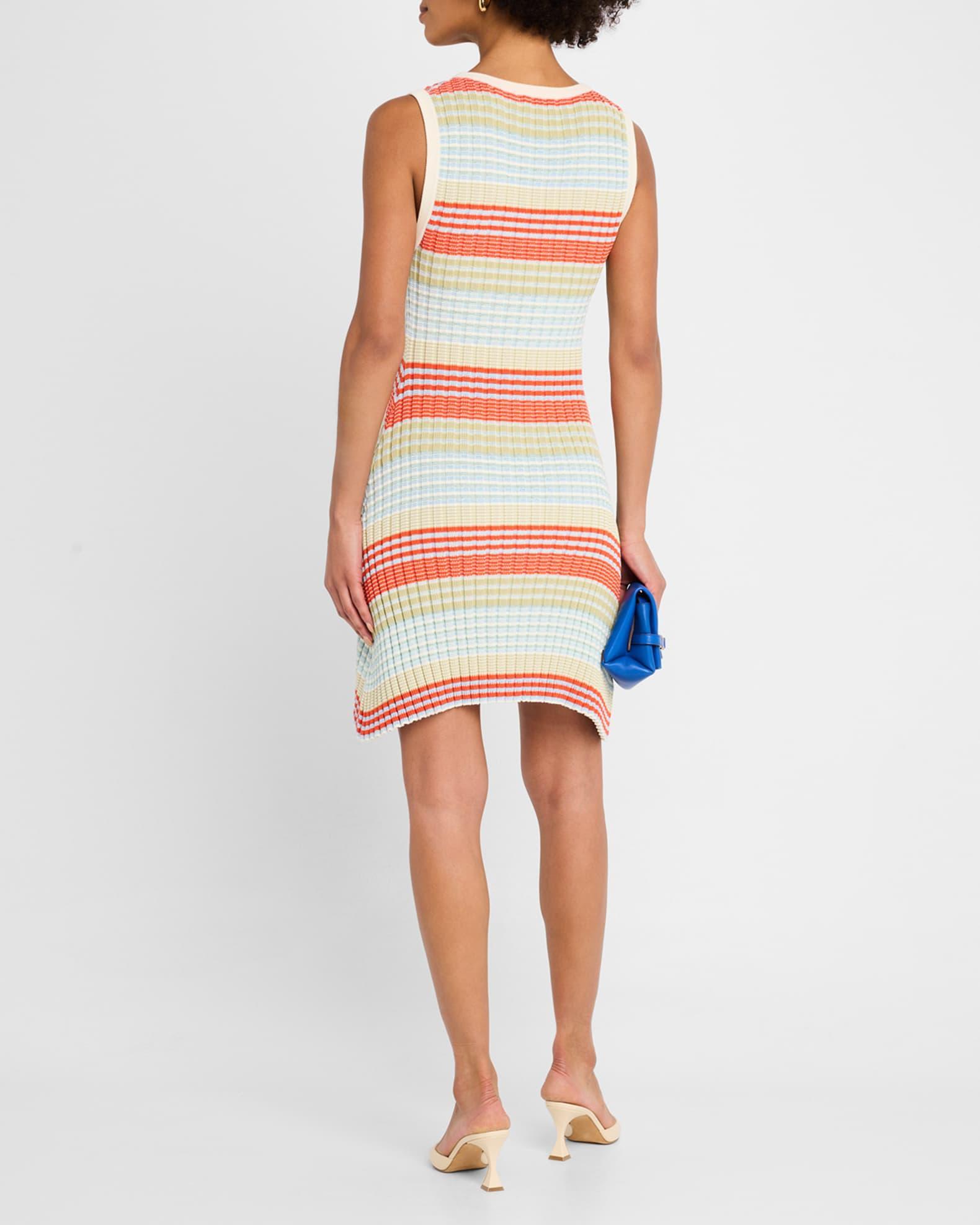 Cailin Striped Rib-Knit Mini Dress Product Image