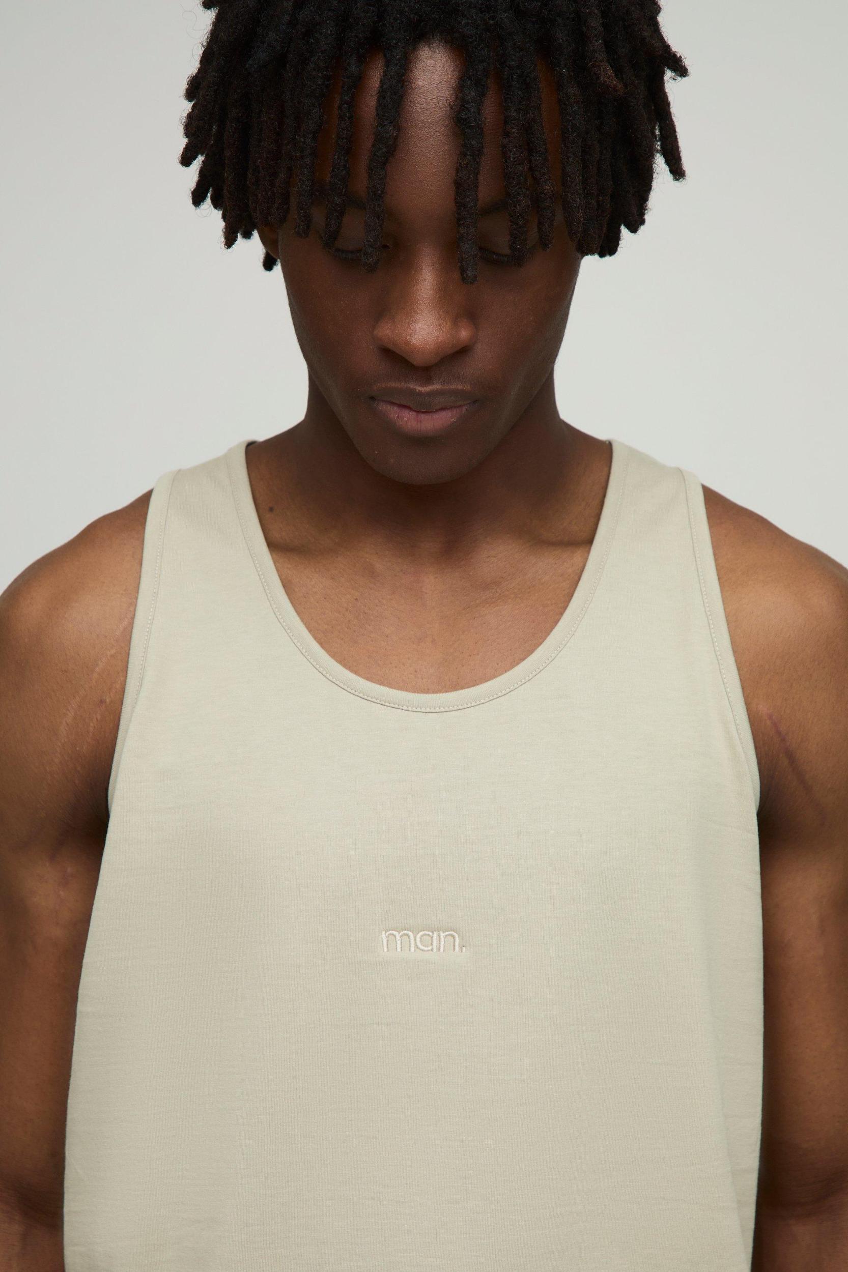 Regular Fit MAN. Basic Vest | boohooMAN USA Product Image