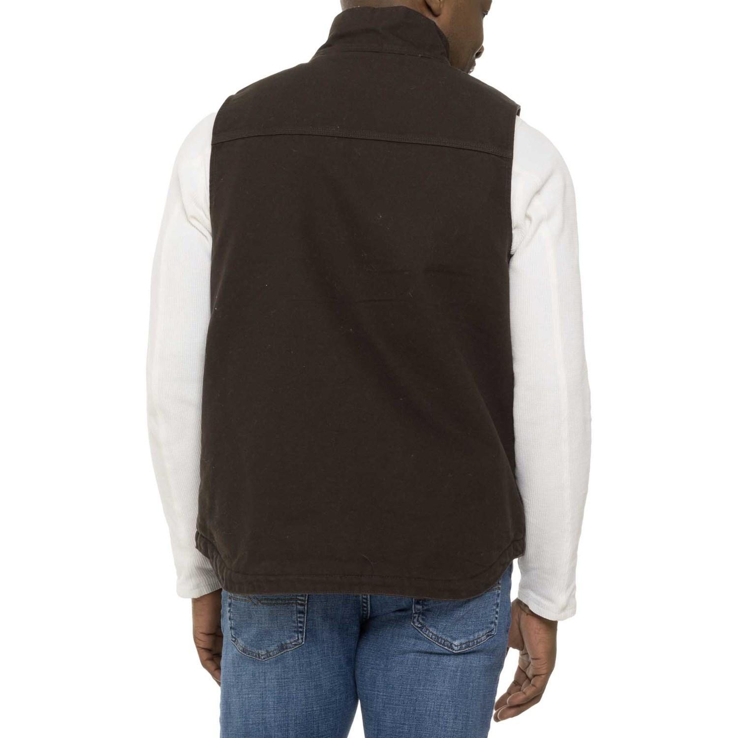 Carhartt 104277 Loose Fit Washed Duck Mock Neck Vest - Sherpa Lined, Factory Seconds Product Image