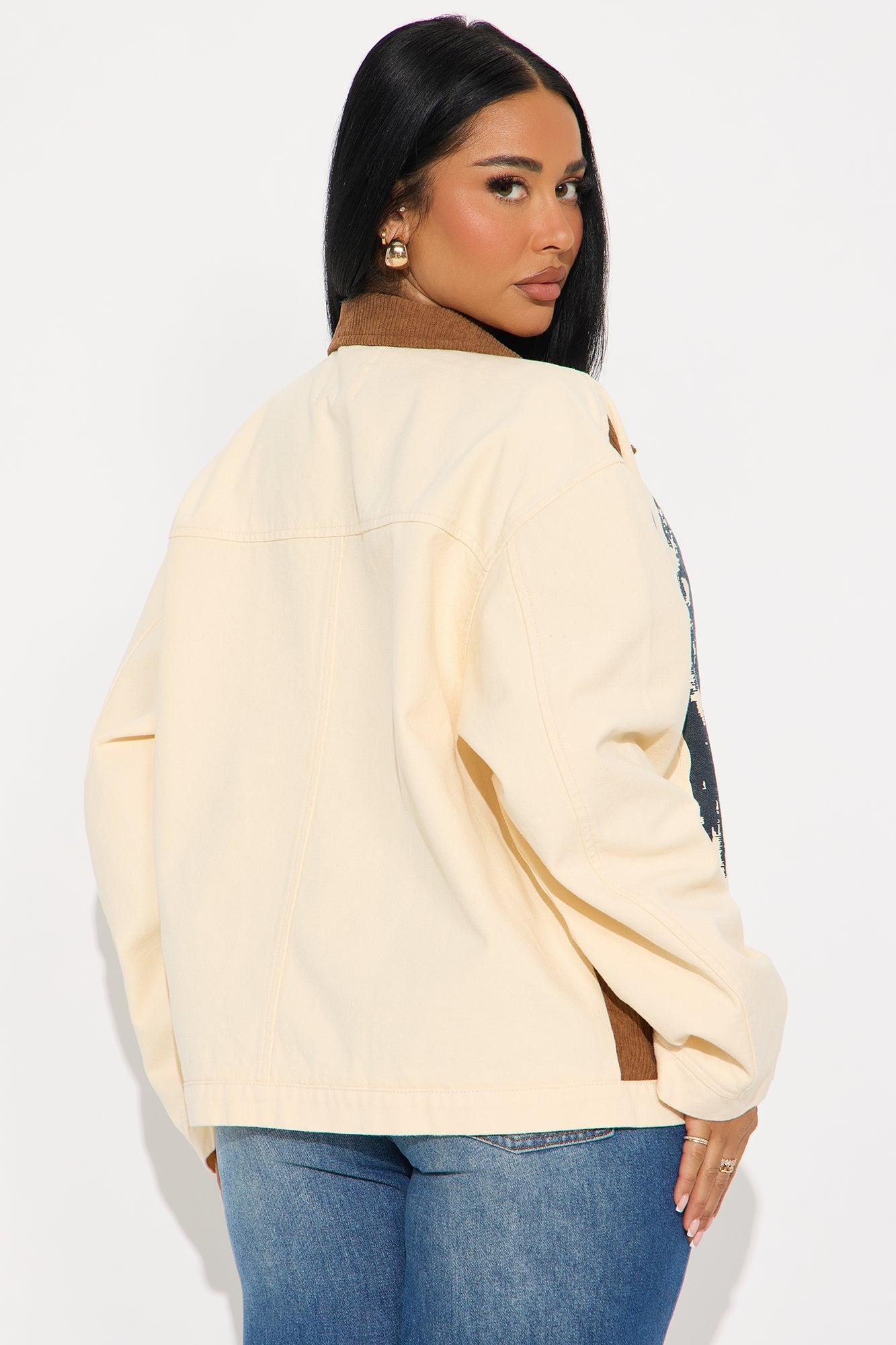 In The Dog House Trucker Jacket - Khaki Product Image