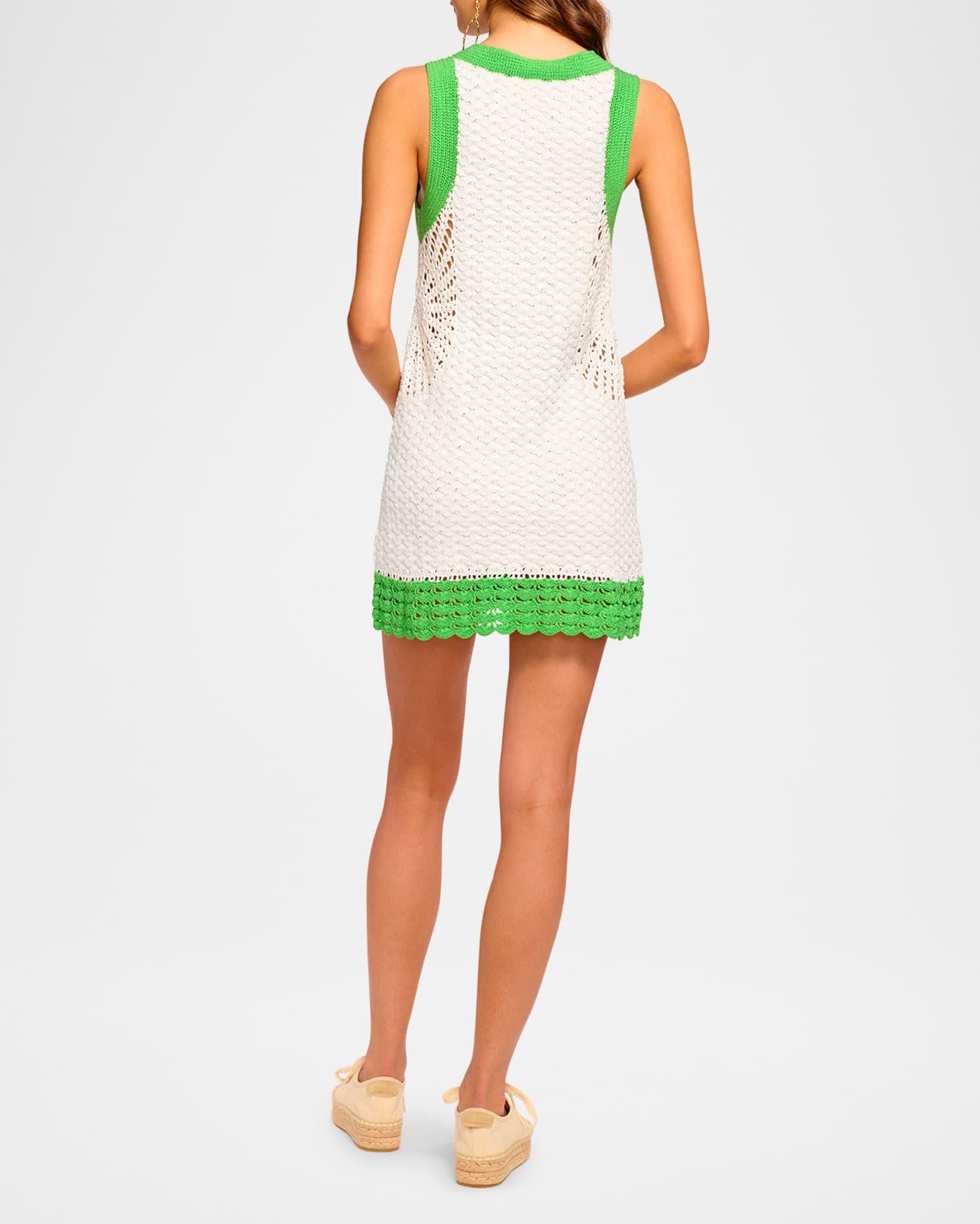 Chelsea Crochet Button-Front Mini Dress Product Image