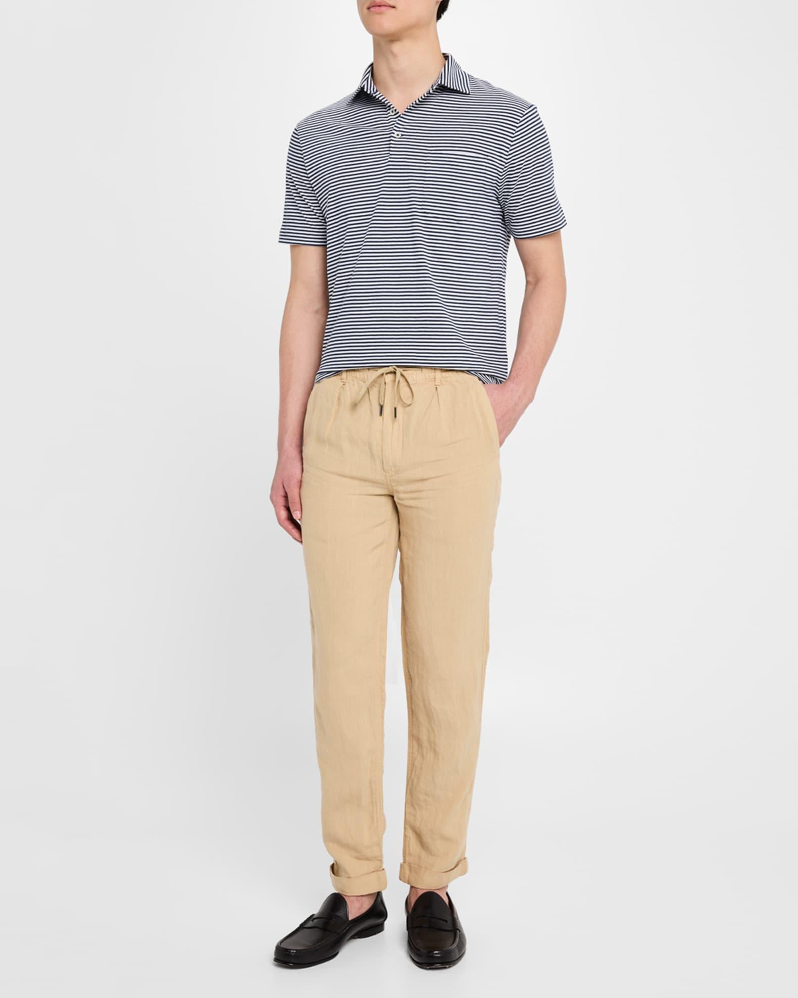 Men's Striped Lisle Polo Shirt Product Image
