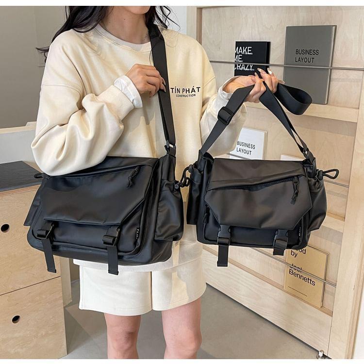 Plain Buckled Messenger Bag Product Image