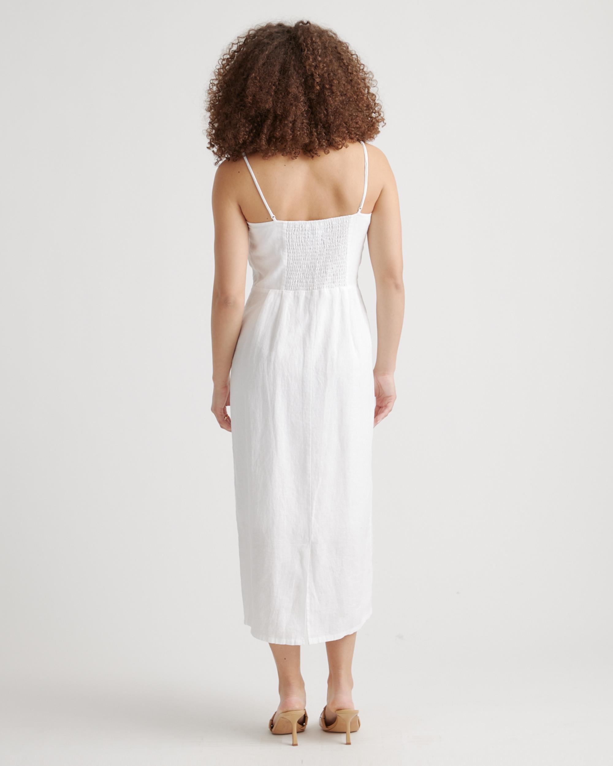 Quince | Women's 100% European Linen Scoop Neck Midi Dress Size XL Product Image