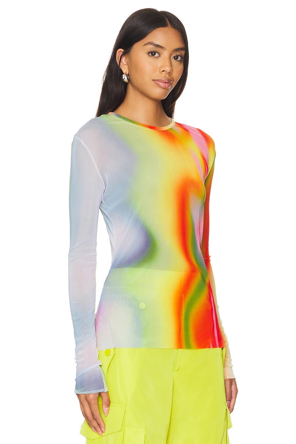 Rainbow Heatwave Mesh Top Monse Product Image