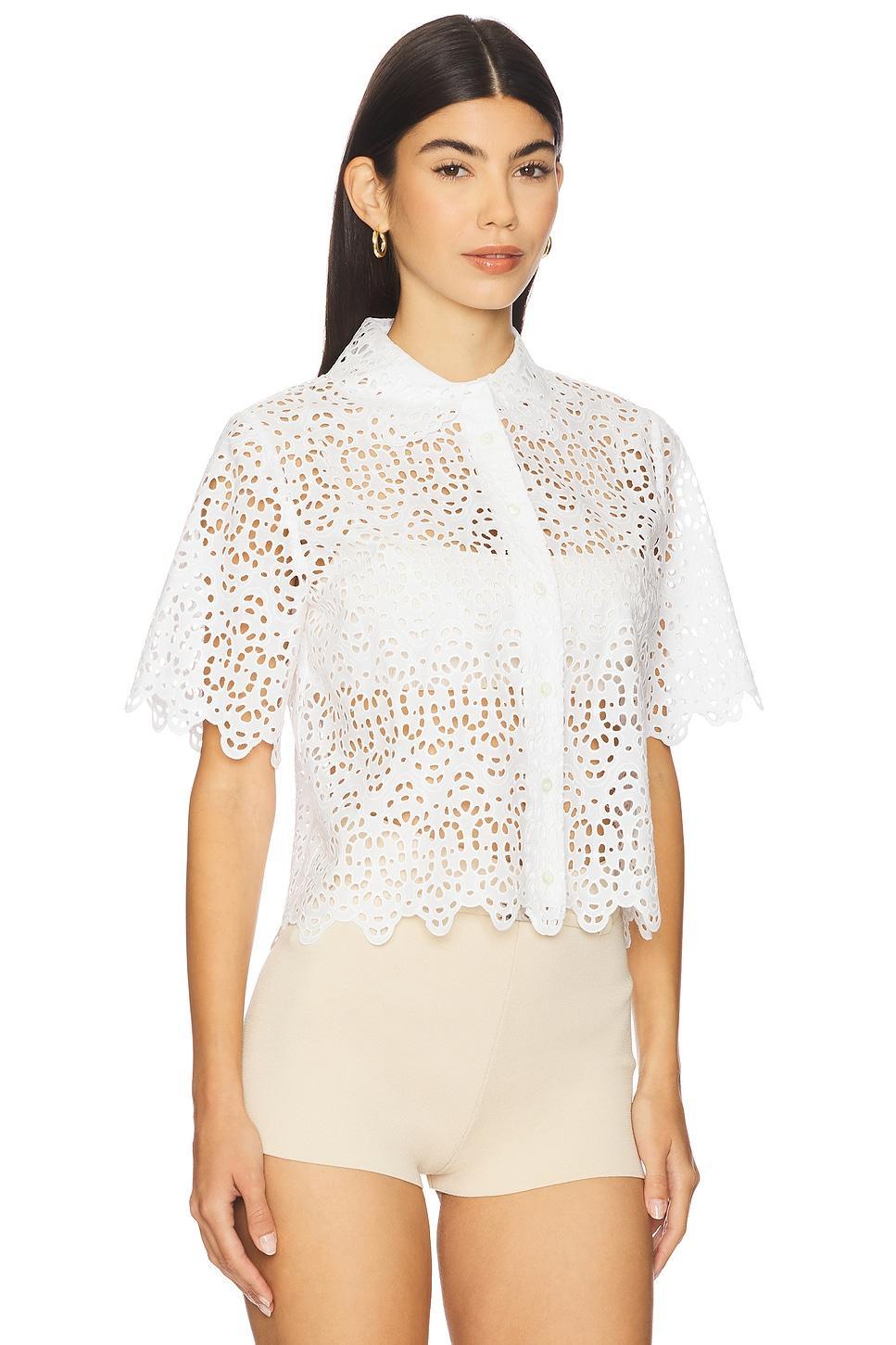 The Deco Eyelet Top FRAME Product Image