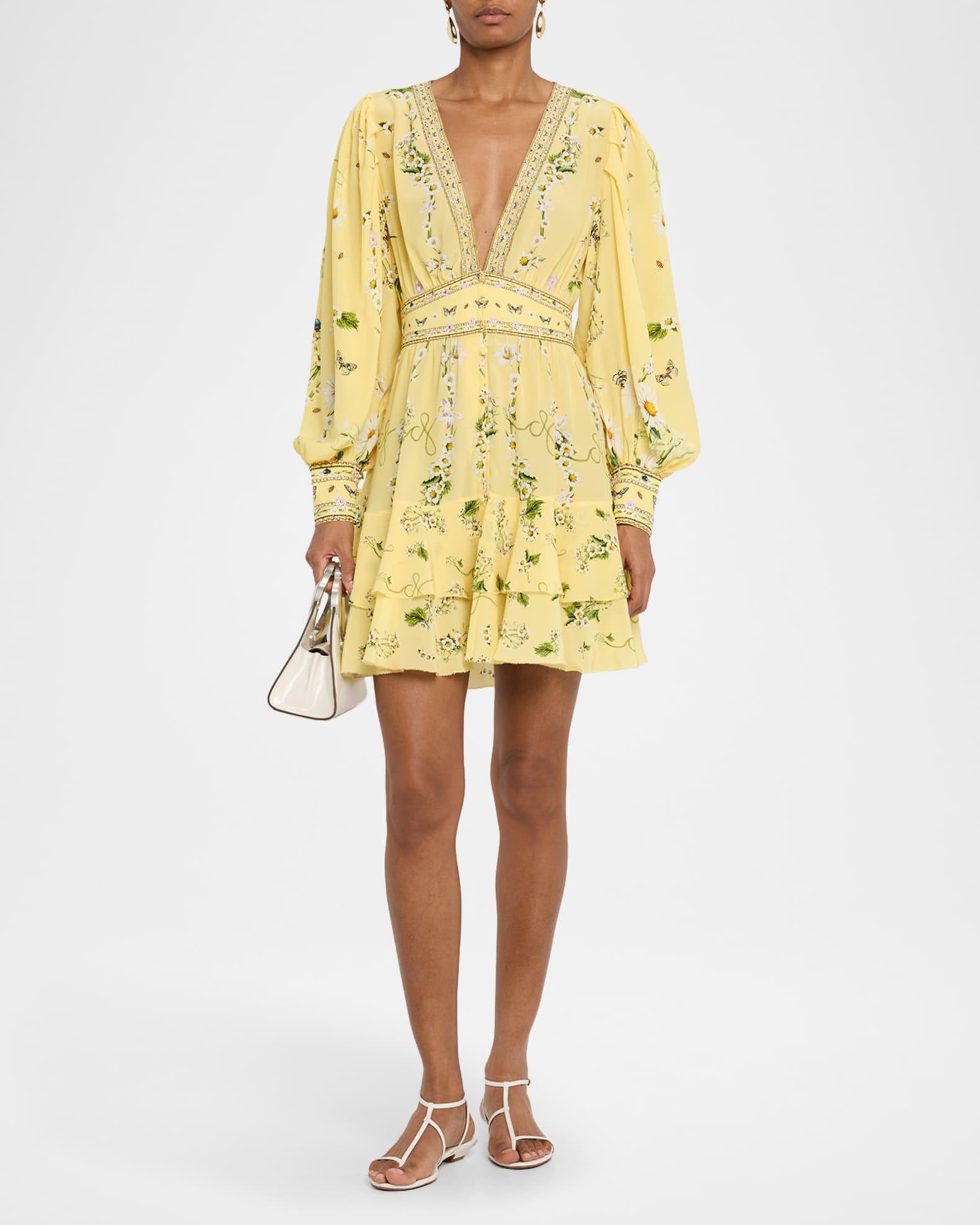 Daisy Chains Button-Front Frill Dress Product Image