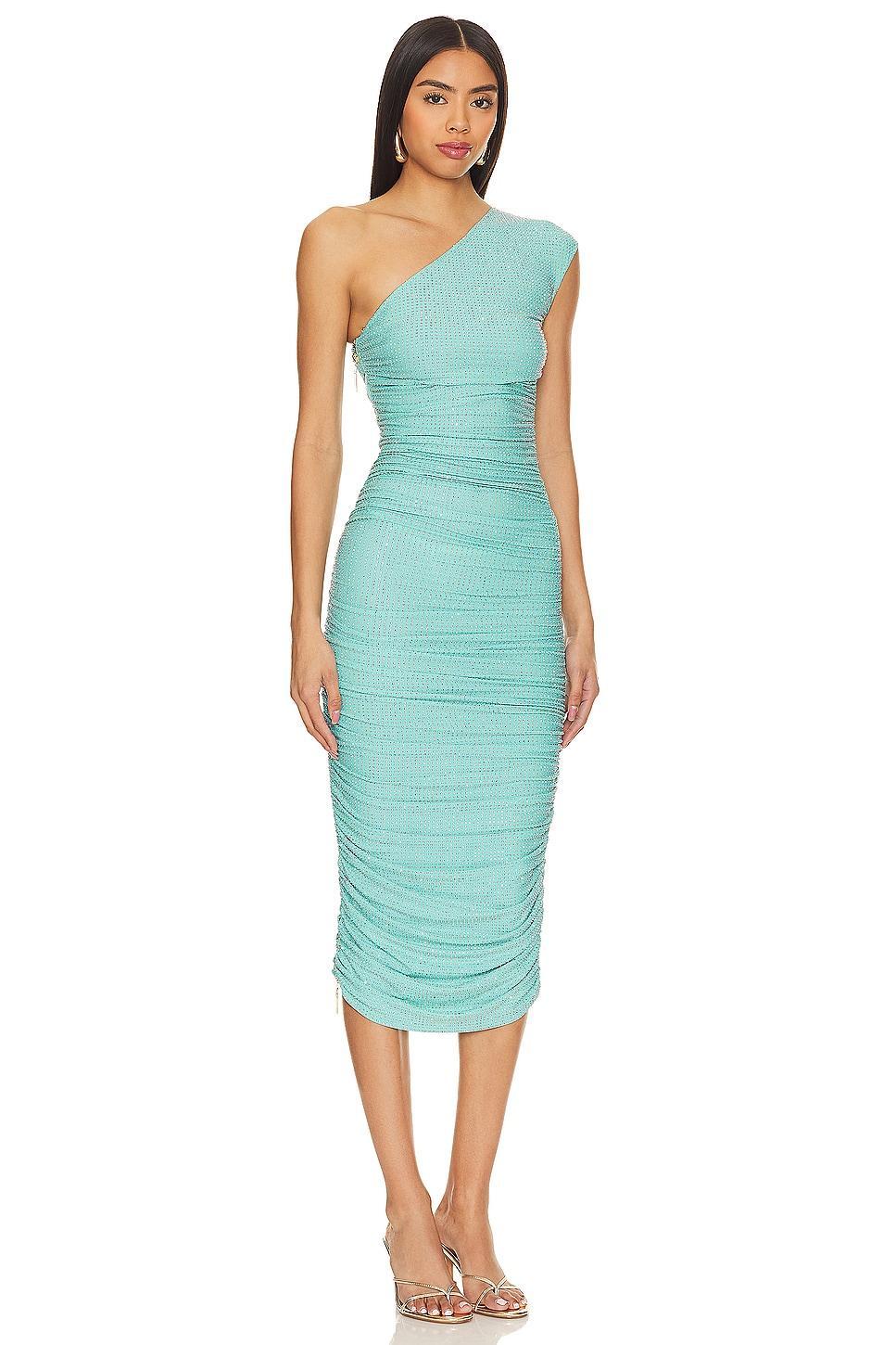 Maya One Shoulder Diamond Midi Dress Bronx and Banco Product Image