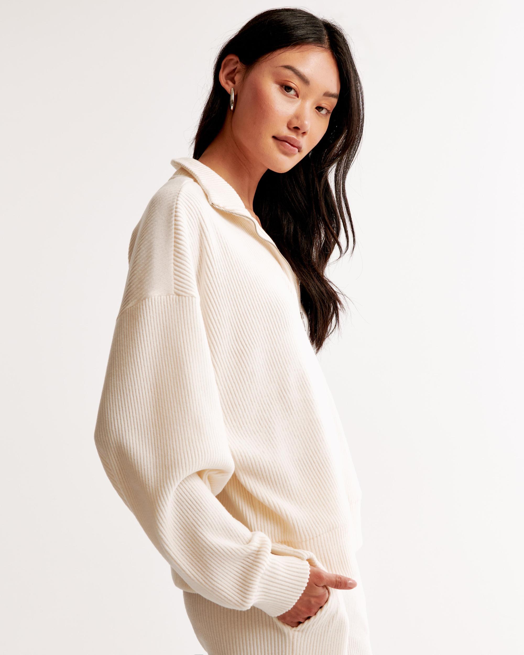 Lounge Brushed Rib Half-Zip Product Image