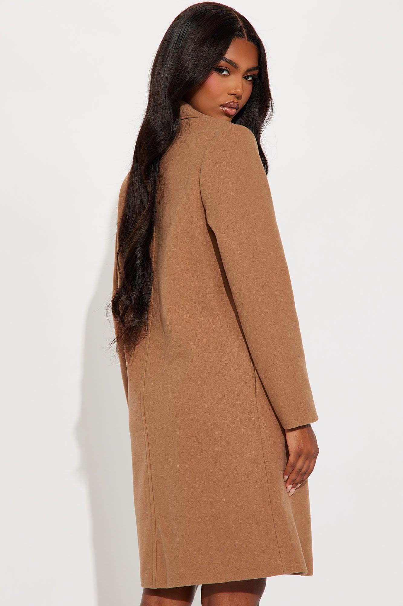 Natalie Wool Coat - Camel Product Image